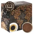 Corasol Premium Kaffee-Weltreise Adventskalender mit 24 Gourmet Röstkaffees aus 24 Ländern, inkl. Booklet, gemahlen für Filterkaffee (240 g) - Braun