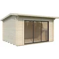 Palmako Gartenhaus Ines Slide Plus Naturbelassen 390 cm x 300 cm