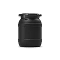 UV-beständiges Schraubdeckelfass Drehdeckelfass HDPE mit LSF Farbe schwarz, dicht, lebensmittelecht (6 Liter)