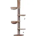 dobar Kratzbaum "Biggy" aus Holz, Maße ca.: 100 x 100 x 227 cm - Cappuccino