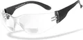 HSE SportEyes® | BIFOKAL Brille: +1,50 DIOPTRIEN | Sportbrille mit Lesehilfe | UV400 Schutzfilter, HLT® Kunststoff-Sicherheitsglas nach DIN EN 166 | Sportbrille, Fahrradbrille, Bikerbrille