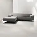 Ecksofa Rolf BenzFreistil 180 Ottomane links Stoff grau 260 cm