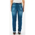 Rokker Motorradhose Birdie Damen Motorradjeans Knieprotektoren enthalten blau Short 28