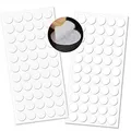 saizone Klett Klebepunkte,Klettpunkte Selbstklebend 20mm,90 Stück Punkte 45 Paar Schlaufe Punkte Self Adhesive Klebend Klettverschluss für Papier,Metall,Kunststoff,Glas,Leder (Weiß)