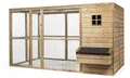 Fatmoose Hühnerstall HappyHen House aus Holz mit Auslauf - 327x209x183 cm