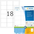 HERMA Etiketten Etiketten weiß 63,5x46,6mm Premium A4 VE=1800 Stück (14 Stück)