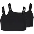 Skiny Bustier Mädchen Bustier 2er Pack Cotton Essentials (Packung, 2-tlg) - schwarz 140