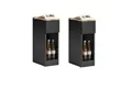 SoBuy Nachttisch FBT111, Beistelltisch mit Schublade und Ablage, Nightstand, 2er Set, Beistelltisch schmal, Nachtschrank Nachtkommode, offenes Fach
