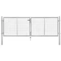 vidaXL Gartentor Verzinkter Stahl 306 x 125 cm Silbern