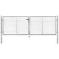 Gartentor Verzinkter Stahl 306 X 75 Cm Silber Vidaxl