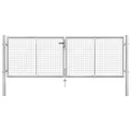 vidaXL Gartentor verzinkter Stahl 300 x 75 cm Silber NEU