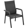 KETTLER BasicPlus Stapelsessel, anthrazit/anthrazit, Alu/Textilene, 0301205-7000