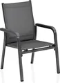 KETTLER Basic Plus Stapelsessel, anthrazit/anthrazit, Aluminium/Outdoorgewebe