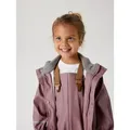 Name It Regenmantel NKNDRY10 Regenjacke und Hose im Set (Set, 2-tlg) Keine Latzhose! Unifarben, casual, regular fit, Kunstfaser, Web lila 122 EU