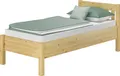 Hohes Holzbett 100x200 breites Seniorenbett Einzelbett Zubehör wählbar V-60.55-10Rollrost inkl.