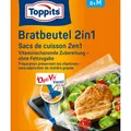 Toppits Bratbeutel 2in1 Mx8St OptiVit Ventil Fettfrei garen Dampfgaren Aromafrei