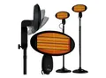 TroniTechnik® Quartz-Heizstrahler mit 3 Stufen, Standstrahler mit verstellbarer Teleskopstange und Kopf, 2000 Watt Terrasse