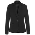 LASCANA Kurzblazer in klassischer Form, taillierter Damenblazer, sportlich elegant schwarz 40