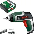Bosch Akku-Schrauber IXO 7 06039E0000 | 3,6V 2,0Ah | 5,5Nm Drehmoment | 10 Bits | LED-Lichtring | kompakt | grün-schwarz