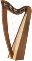 Schöne Celtic Harp aus Walnuss mit 19 Saiten und Halbtonmechanik inkl. Tasche