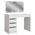 Vicco Schminktisch Thalia, Weiß Hochglanz, 100 cm mit LED Beleuchtung