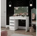 Vicco Schminktisch Thalia, Weiß Hochglanz, 100 cm mit LED Beleuchtung