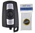mt-key 1x Akku LIR2025 + 3 Tasten Autoschlüssel Ersatz Gehäuse für BMW Knopfzelle, LIR2025 (3,6 V), Passend für BMW (Bilder vergleichen)