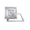 SAB-90 Stahl Schachtabdeckung verzinkt befahrbar 900 x 900 mm Tränenblech Schachtdeckel Deckel mit Rahmen Kanalschacht quadratisch eckig