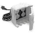 Wiltec 4-fach Gartensteckdose Außensteckdose Kunstharz Ip44 Outdoor Steinoptik 5m Kabel