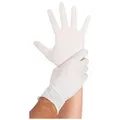 Franz Mensch Nitril-Handschuhe Hygostar "Safe Light", Weiß, 100 Stück öl- und fettbeständig weiß S
