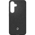 Samsung Spigen Enzo Aramid Case with Magnet für das Galaxy S25 Black Silver