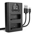 CELLONIC EN-EL9A EN-EL9E EN-EL9 Dual Schnellladegerät kompatibel mit Nikon D3000 D40 D40x D5000 D60 MH-23 + USB Kabel Akkuladegerät Ladekabel Dual Ladegerät