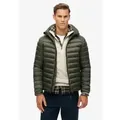 Superdry für Herren. M5011906A Fuji Sport Steppjacke mit Kapuze grün (S), Lässig, Nachhaltig, Recyceltes Nylon