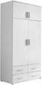 rauch Kleiderschrank Schrank Drehtürenschrank Ankleide Garderobe Schlafzimmerschrank KEMI (Breiten: 90/135/180 cm, Höhe 194 cm) mit Schrankaufsatz und Schubladen, extra viel Stauraum MADE IN GERMANY
