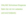 ONLINE Schreib Set Eleganza Satin mit Lederetui rot 2 Stück (4014421346445)