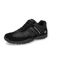 Dockers by Gerli Herren Low-Top Sneaker, Männer Halbschuhe,Strassenschuhe,Sportschuhe,Freizeitschuhe,Turnschuhe,schwarz/grau,50 EU