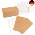 Blanko Papier Karten, 200 Stück 300g/m² Kraftpapier Karten Memory Wort Karten M