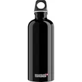 SIGG - Alu Trinkflasche - Traveller Schwarz - Klimaneutral Zertifiziert - Für Kohlensäurehaltige Getränke Geeignet - Auslaufsicher - Federleicht - BPA-frei - Outdoor - 0,6L