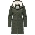 Ragwear Wintermantel Noita YOUMODO Winter Steppmantel mit Kapuze grün XL (42)