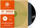 50x 12 Zoll Antistatische Innenhüllen für Schallplatten | Spincare Quadraphonic LP Schutzhüllen | Premium HDPE Vinyl Innenhüllen gegen statische Aufladung | Archivqualität Vinyl Schutzhüllen