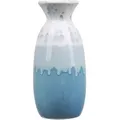 Blumenvase CHALCIS Steinzeug 25 cm Blau