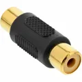 InLine® Audio Adapter Cinch Buchse zu Cinch Buchse vergoldet schwarz