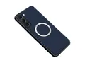 Wigento Handyhülle Für Samsung Galaxy S25 5G MagSafe Design Carbon Textur Hülle Case Blau, Ultradünn, MagSafe-kompatibel, Carbonfaserstruktur