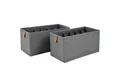 hausleben Organizer 2er Set Aufbewahrungsbox mit 6 Fächern, Faltbare Stoffbox 30x15x15cm