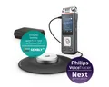 Philips DVT8115 VoiceTracer Meeting-Recorder Digitales Diktiergerät (360°-Aufnahmen, 96 kHz/24 Bit, Sembly AI Spracherkennung)