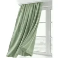 Beautex Verdunkelungsvorhang Samt Vorhang Kräuselband U-Band Gardine Velvet abdunkelnd (1 St), Hakenaufhängung, abdunkelnd grün 300 cm x 245 cm
