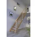 STARWOOD Systemtreppe "Mykonos", Eichenholz, 13 Stufen, max. Geschosshöhe 280 cm - braun