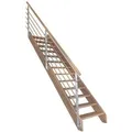 Treppe Mykonos Eiche Gerade Design-Geländer-Holzstäbe FSC®