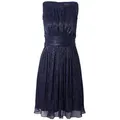 SWING Cocktailkleid (1-tlg) Plissee blau 42