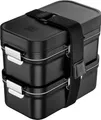 ZWILLING FRESH & SAVE Lunchbox to go inkl. Edelstahl-Besteck, bruchsicher, Vakuumfunktion, Schwarz